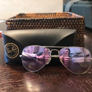 Aviator Ray-Bans flash lenses Radiant